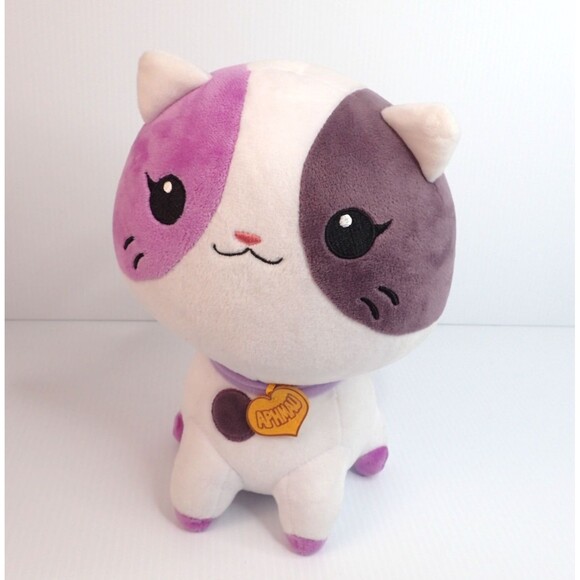 Aphmau Sprinkles Cat w Bow Tag 11-Inch Plush Toy Purple Claires Retired HTF RARE - Picture 1 of 9